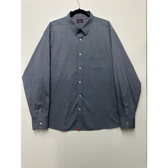 UNTUCKit Shirt Mens 2XL Blue Wrinkle Free Relaxed Fit Pio Cesare Button Down EUC - Picture 1 of 13
